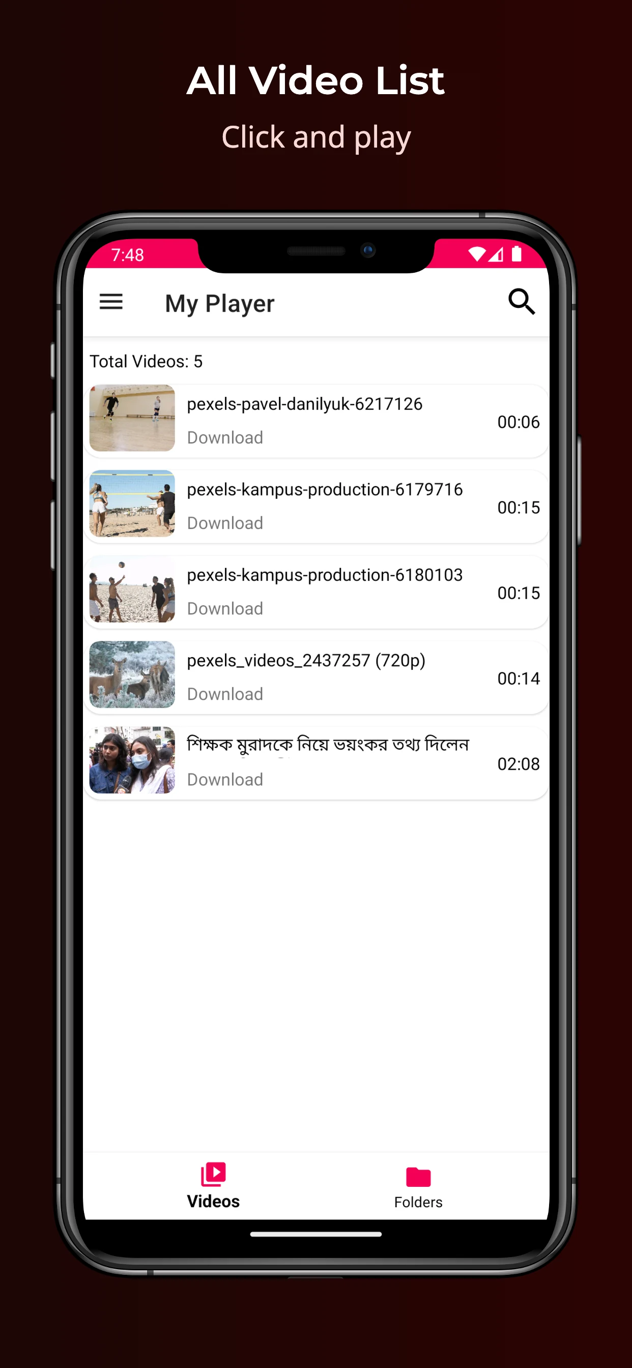 My Player: Video play 5x speed screenshot